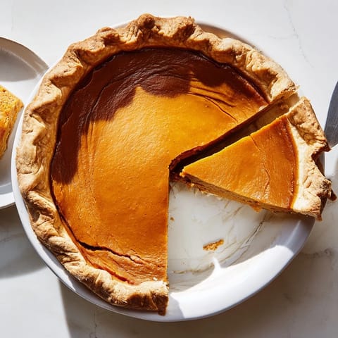 A close-up of Pumpkin Pie shows a creamy, spiced filling and a dollop of fresh whipped cream.