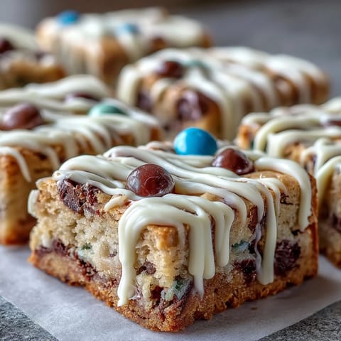 Vibrant Graduation Cookie Bars with white chocolate drizzle and colorful candy toppings, perfect for celebrating academic achievements.