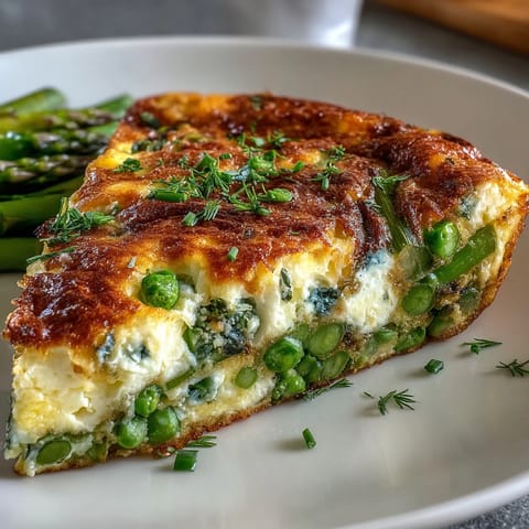 Spring Frittata Asparagus Peas