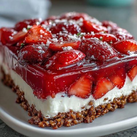 Memorial Day Strawberry Pretzel Salad