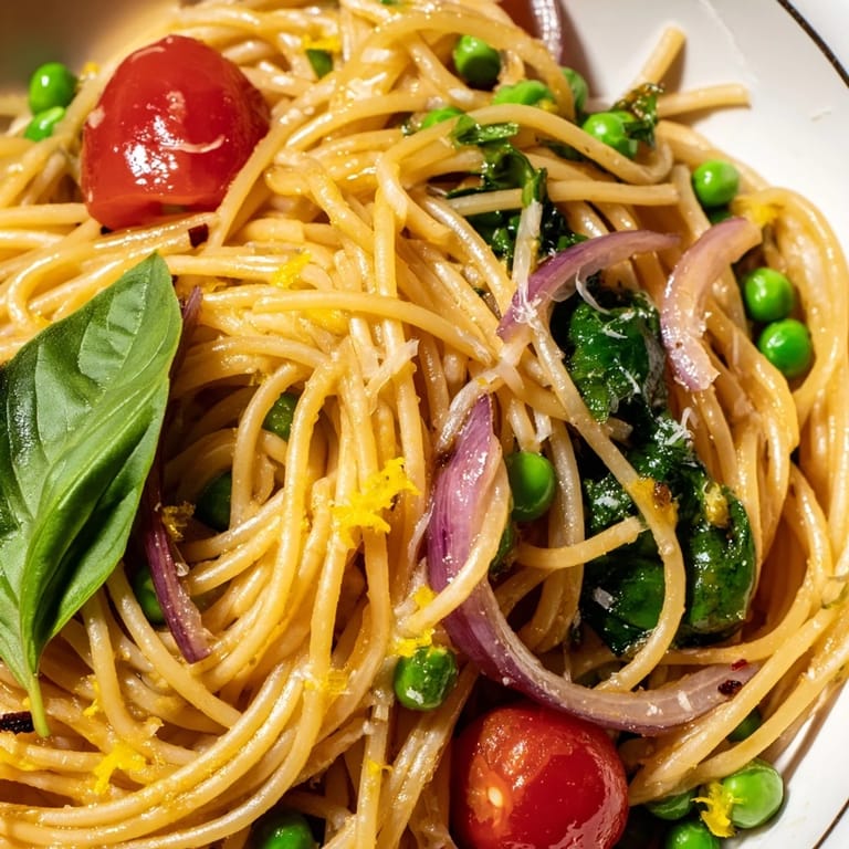 Ready in 25 minutes, this one-pot Italian-inspired pasta is a vegetarian main dish perfect for spring, served steaming from the pot.
