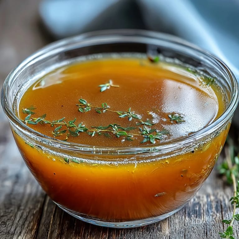 Rich, clear vegetable broth from scraps, perfect for hearty soups and sauces.