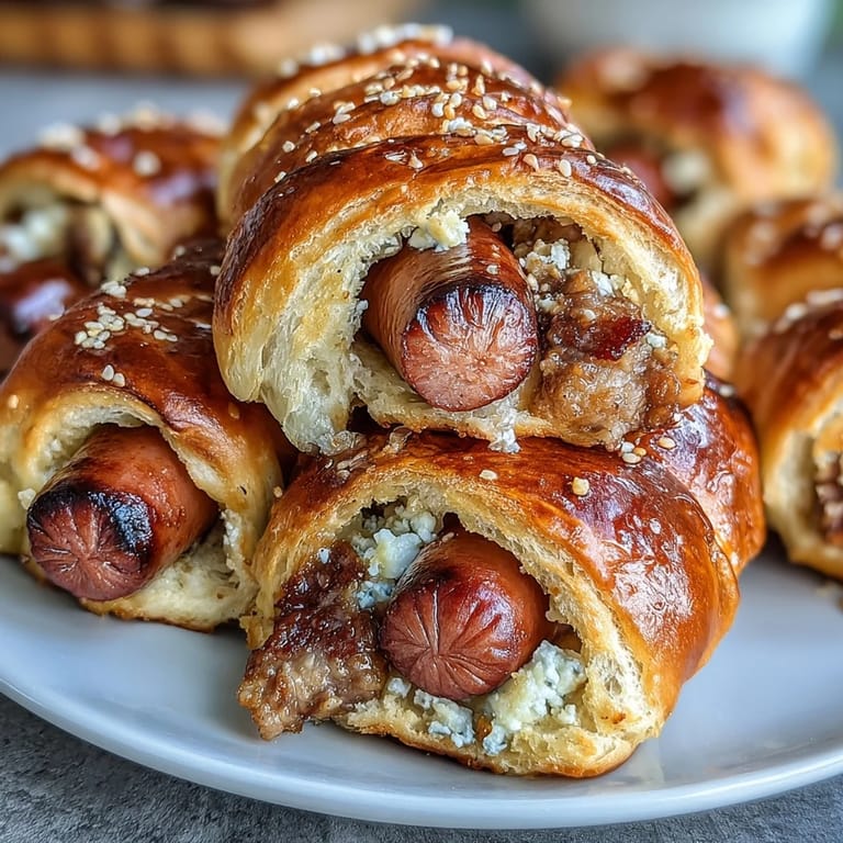 Mini baseball-themed hot dogs in crescent dough, baked until golden and served with ketchup and mustard for dipping.