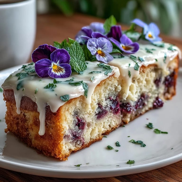 Spring Cake with Pressed Edible Flowers: Layers of light vanilla cake frosted with whipped cream and decorated with colorful edible flowers for a stunning spring centerpiece.  