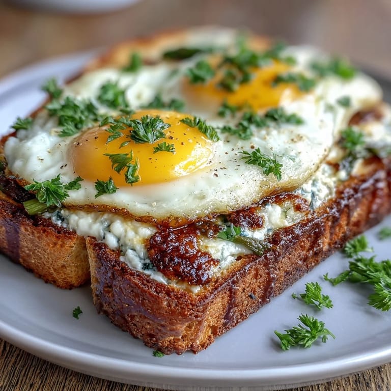Tender asparagus spears and soft scrambled eggs atop rustic bread, garnished with chives and lemon zest for a bright, fresh flavor.